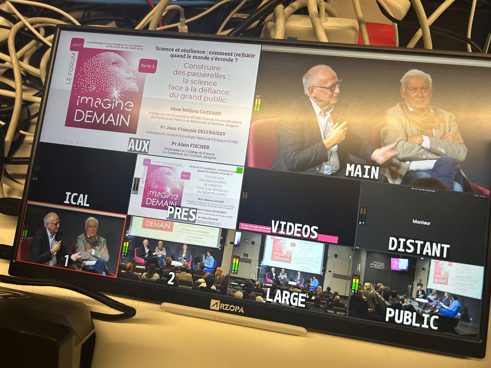 Captation et diffusion de la conférence Imagine DEMAIN à l'Insitut Imagine