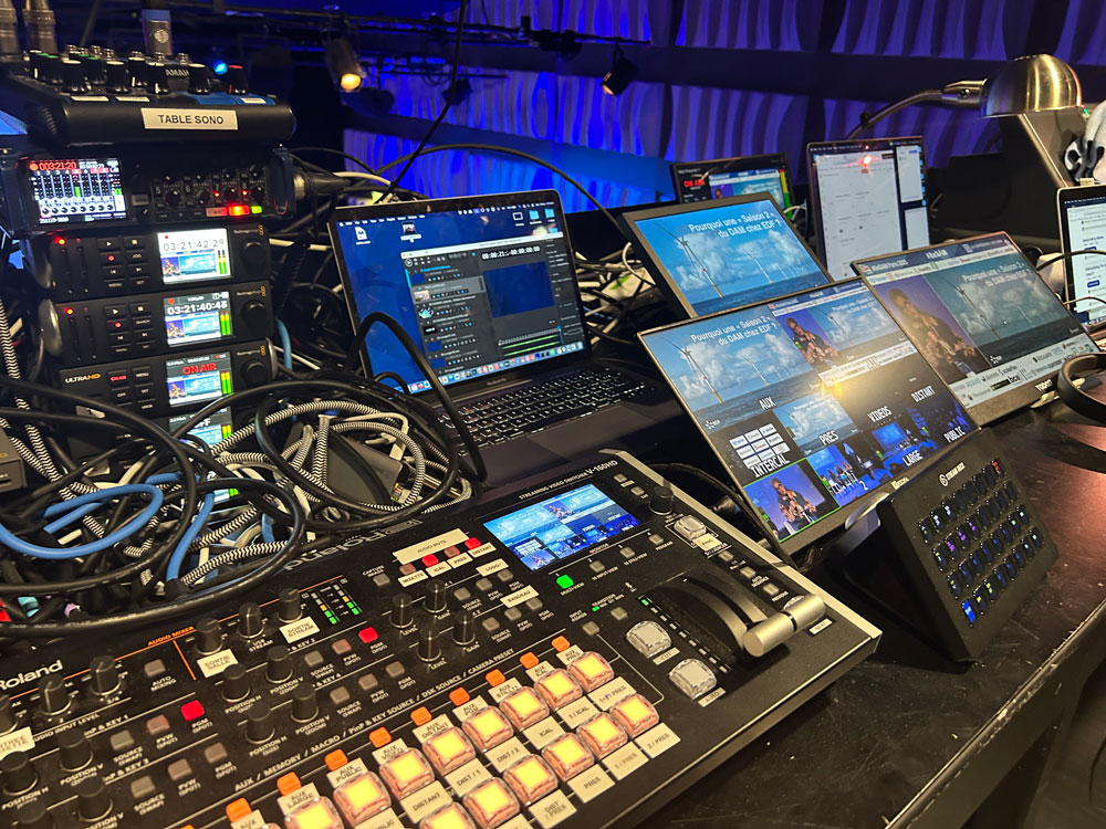 Dispositif régie lors de la conférence OnDAM Paris 2025 à la Place (Châtelet)